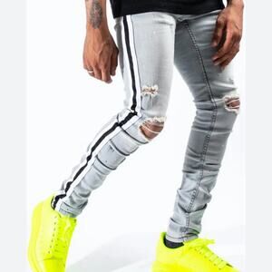 SERENDEDE GODSPEED EARTH TONE‎ SIDE STRIPPED JEANS SIZE 30